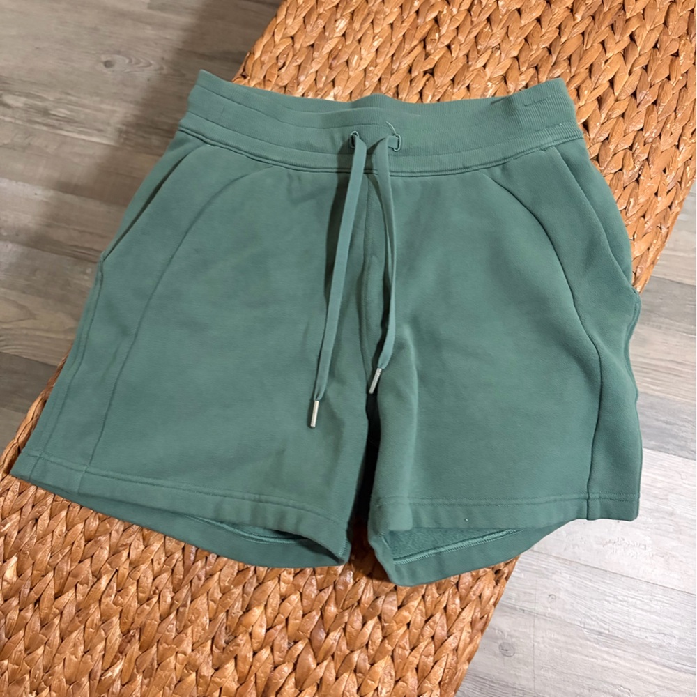 lululemon athletica Green Drawstring Sweat Shorts